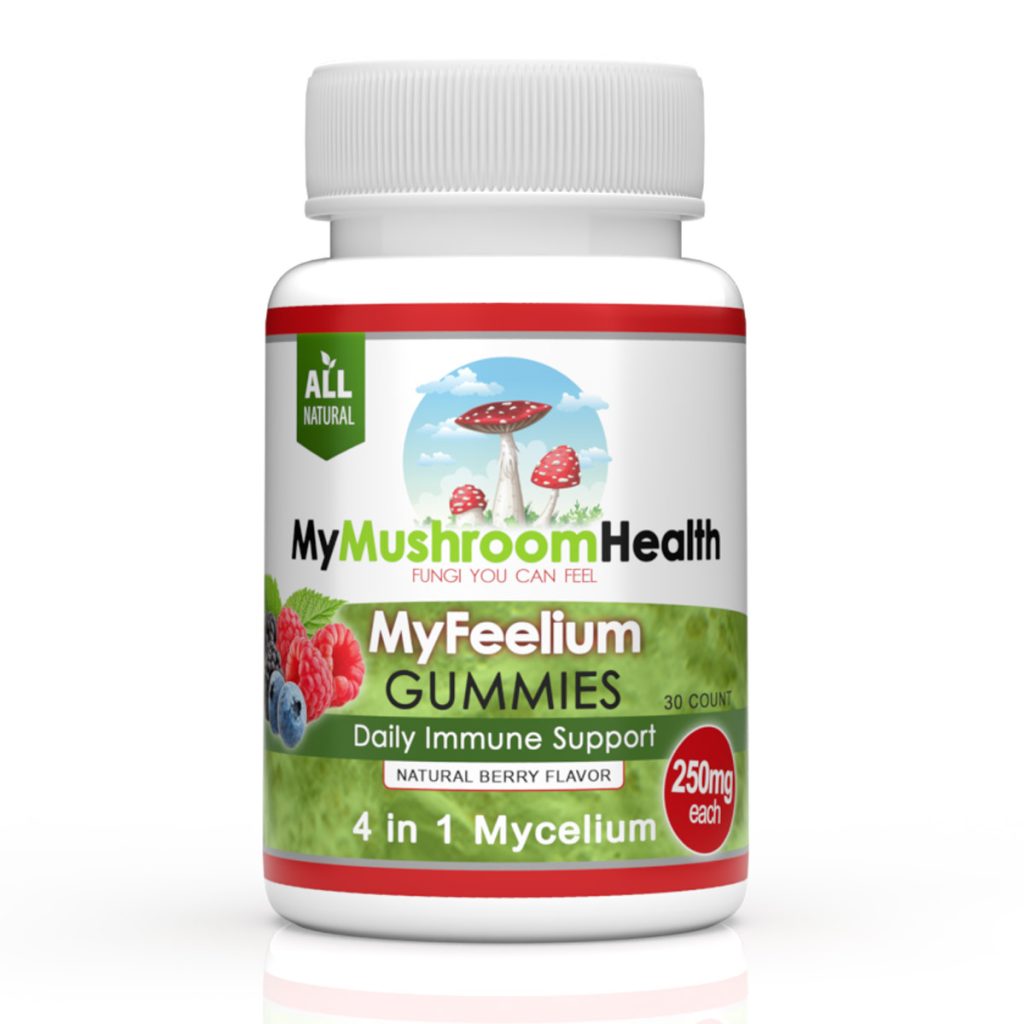 MyFeelium 4 in 1 Mycelium Mushroom Gummies - Berry